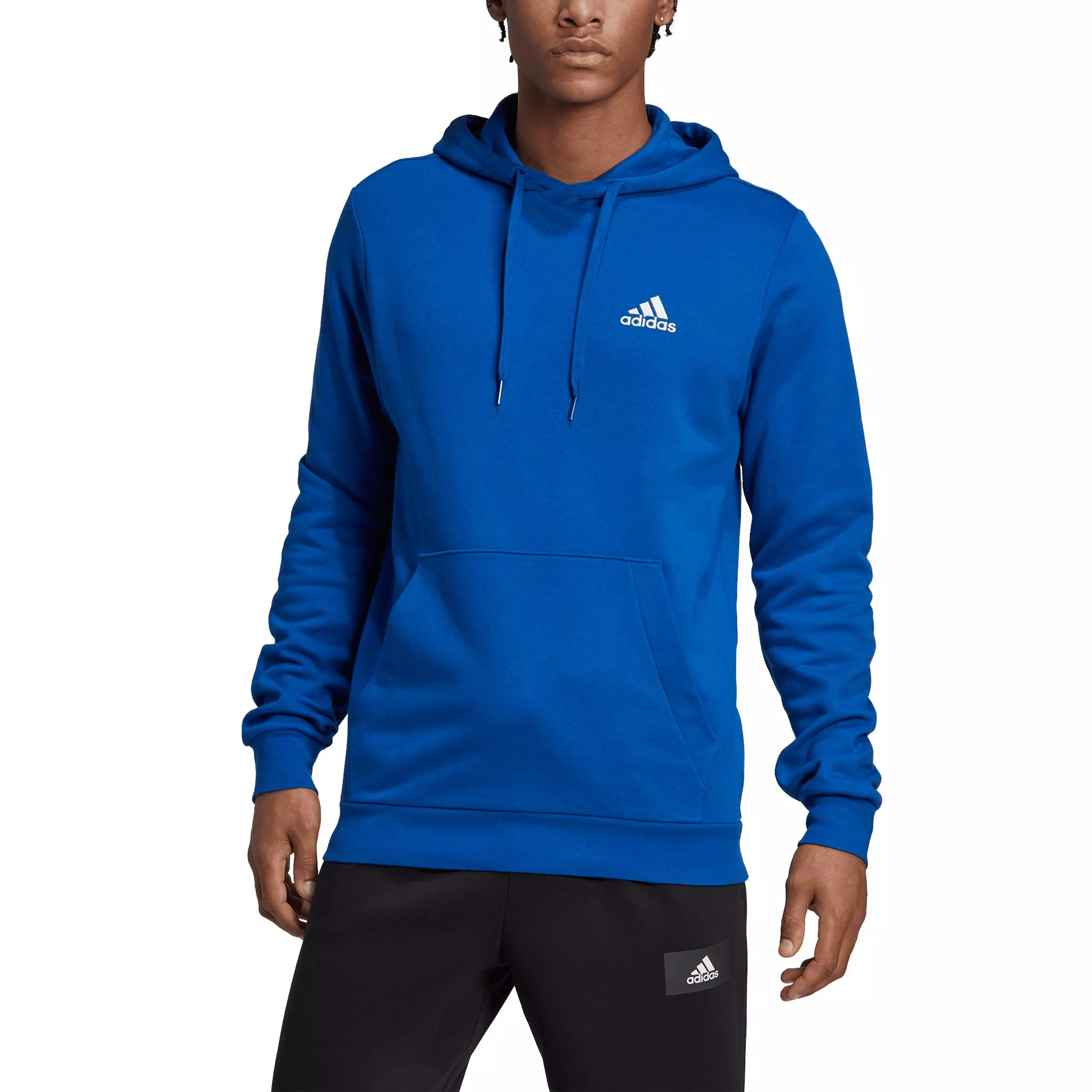 Adidas essential hoodie blue hotsell